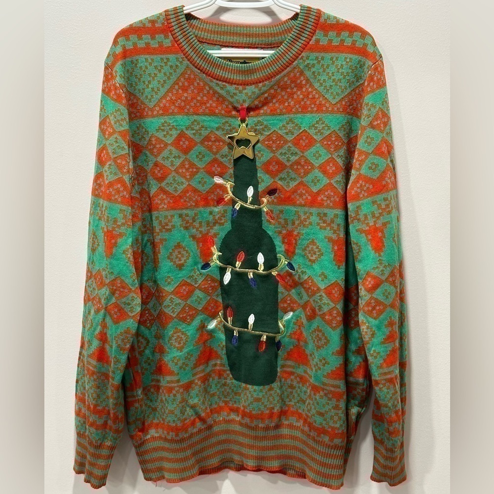 Tipsy Elves Men’s Ugly Christmas Knit Sweater Size 2XL